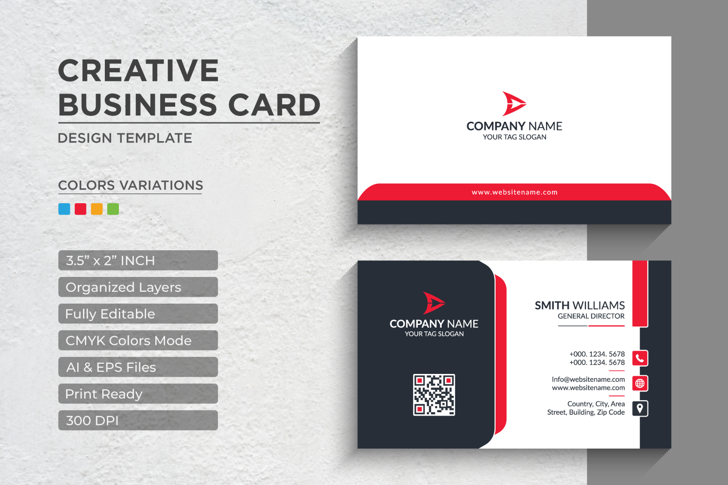 Modern and Creative Business Card Design - Corporate Identity Template V.045