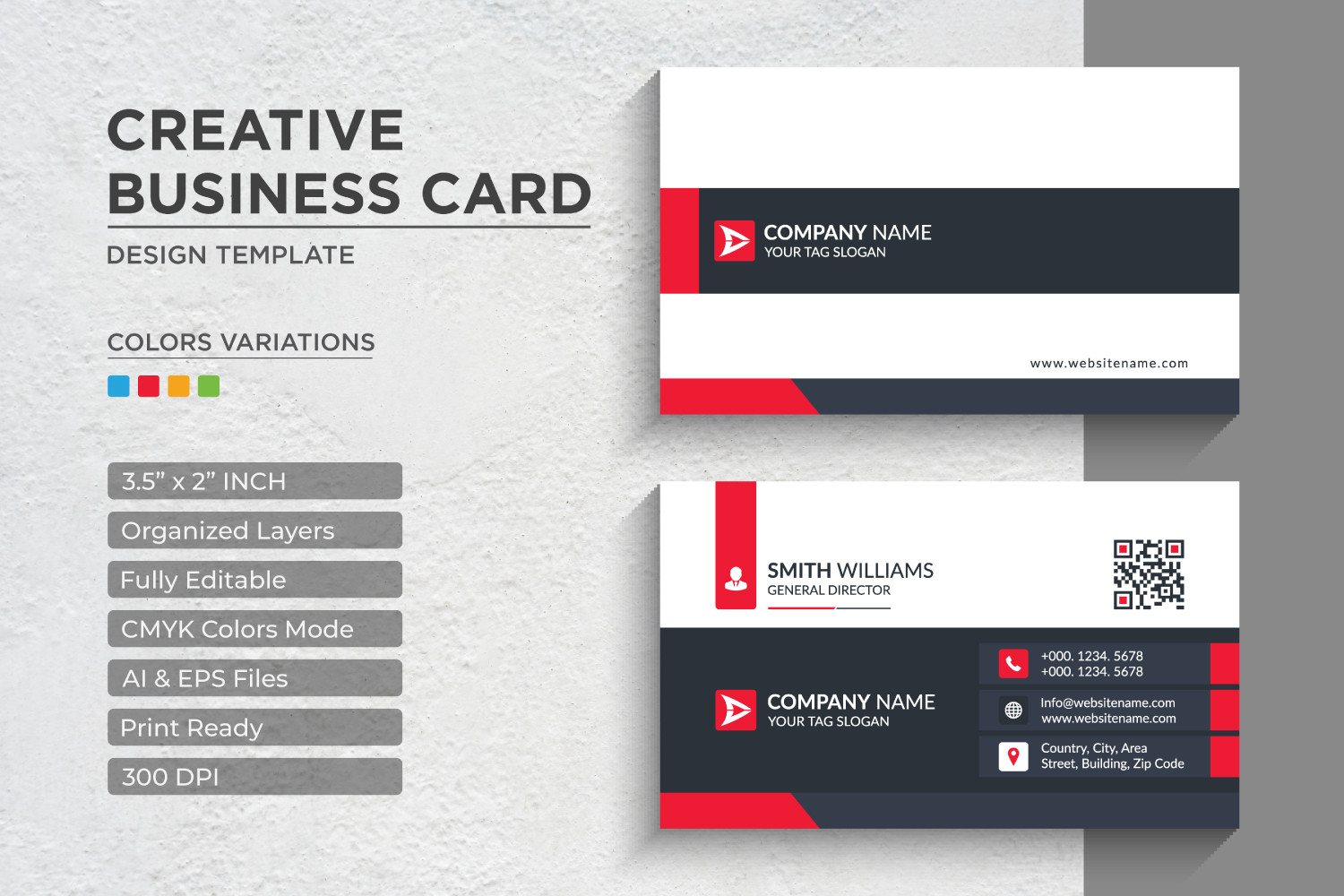 Modern and Creative Business Card Design - Corporate Identity Template V.078