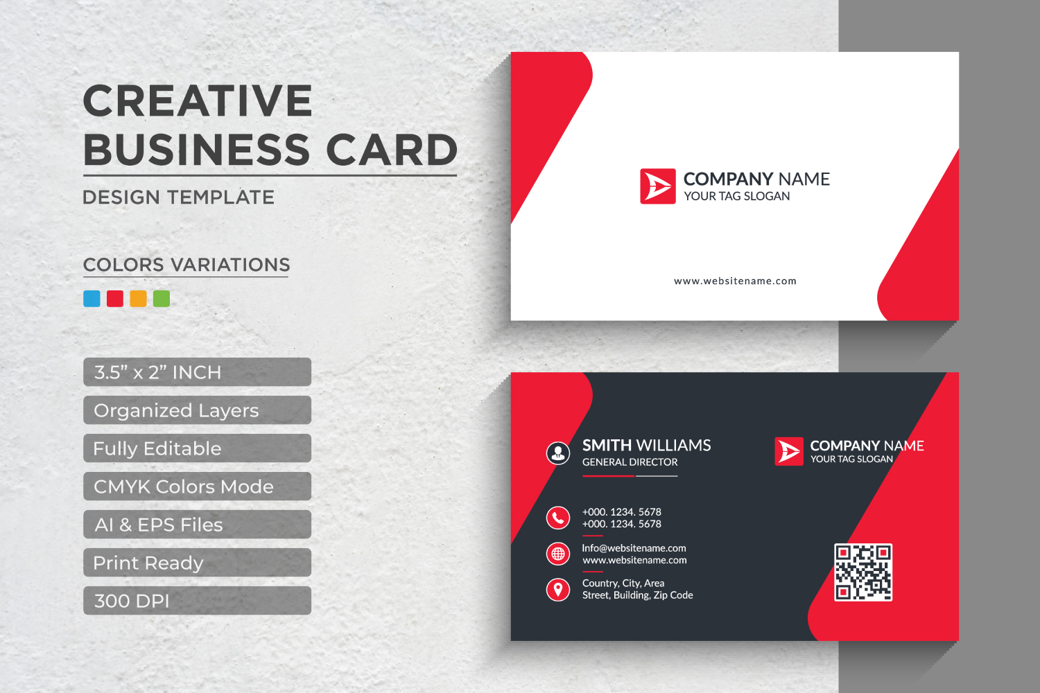 Modern and Creative Business Card Design - Corporate Identity Template V.077