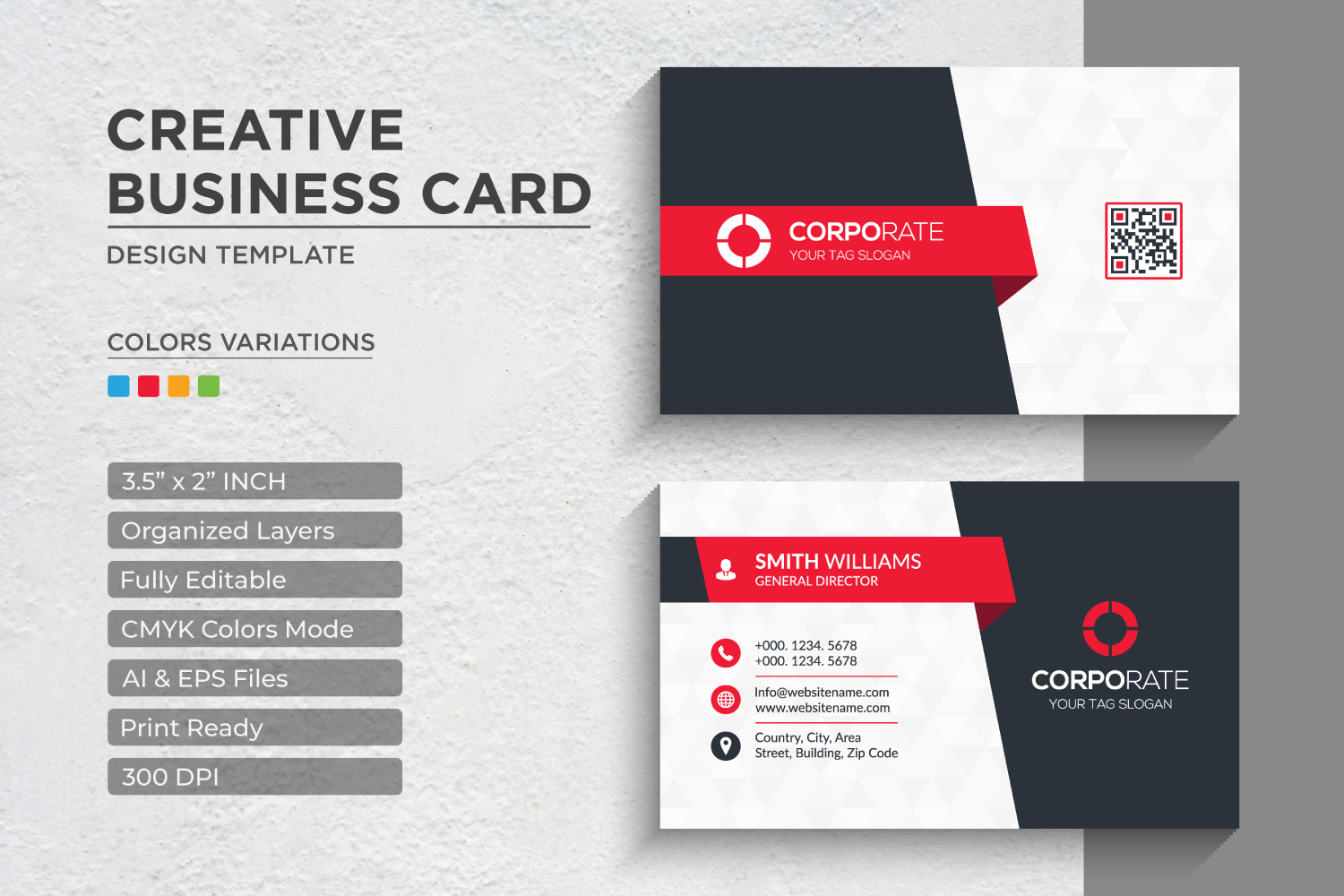 Modern and Creative Business Card Design - Corporate Identity Template V.074