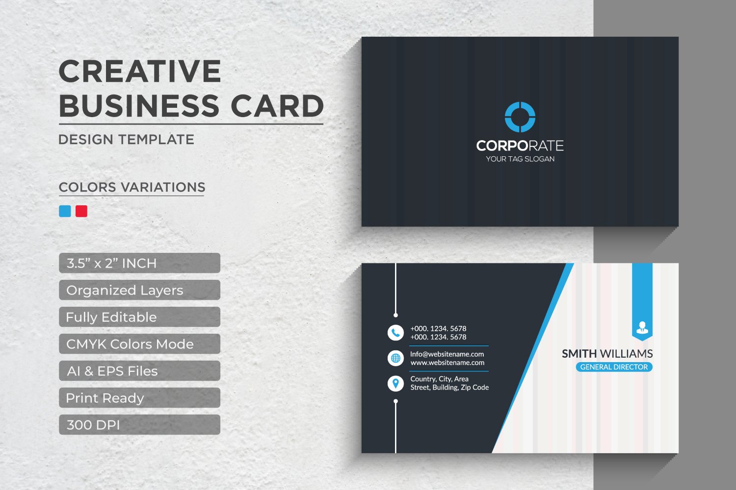 Modern and Creative Business Card Design - Corporate Identity Template V.073