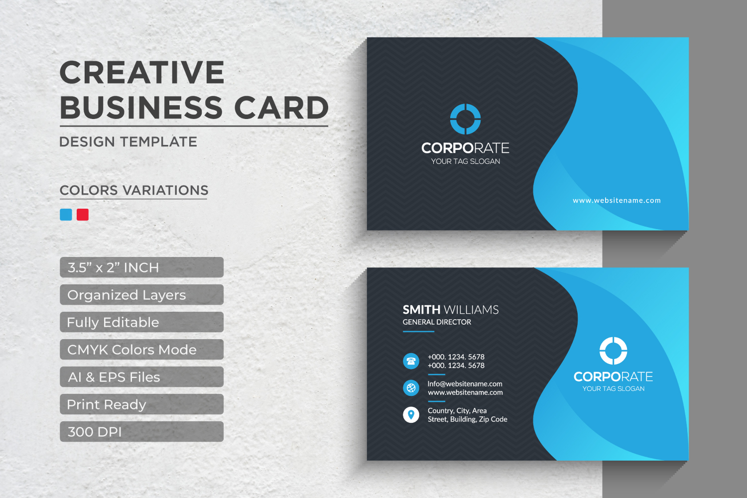 Modern and Creative Business Card Design - Corporate Identity Template V.071