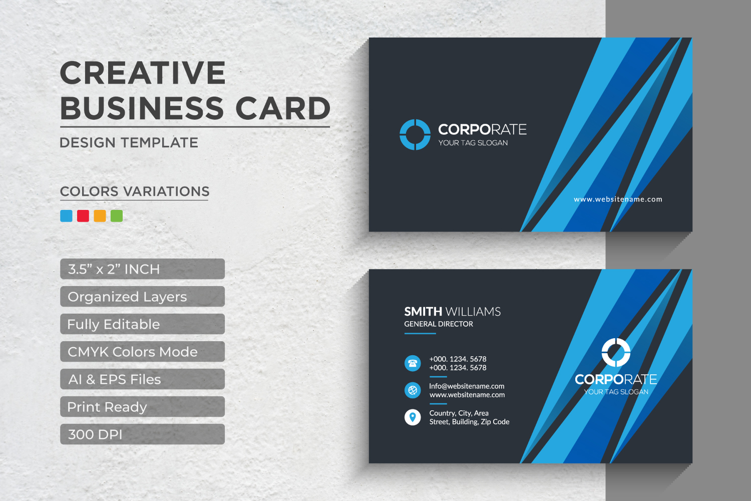 Modern and Creative Business Card Design - Corporate Identity Template V.070