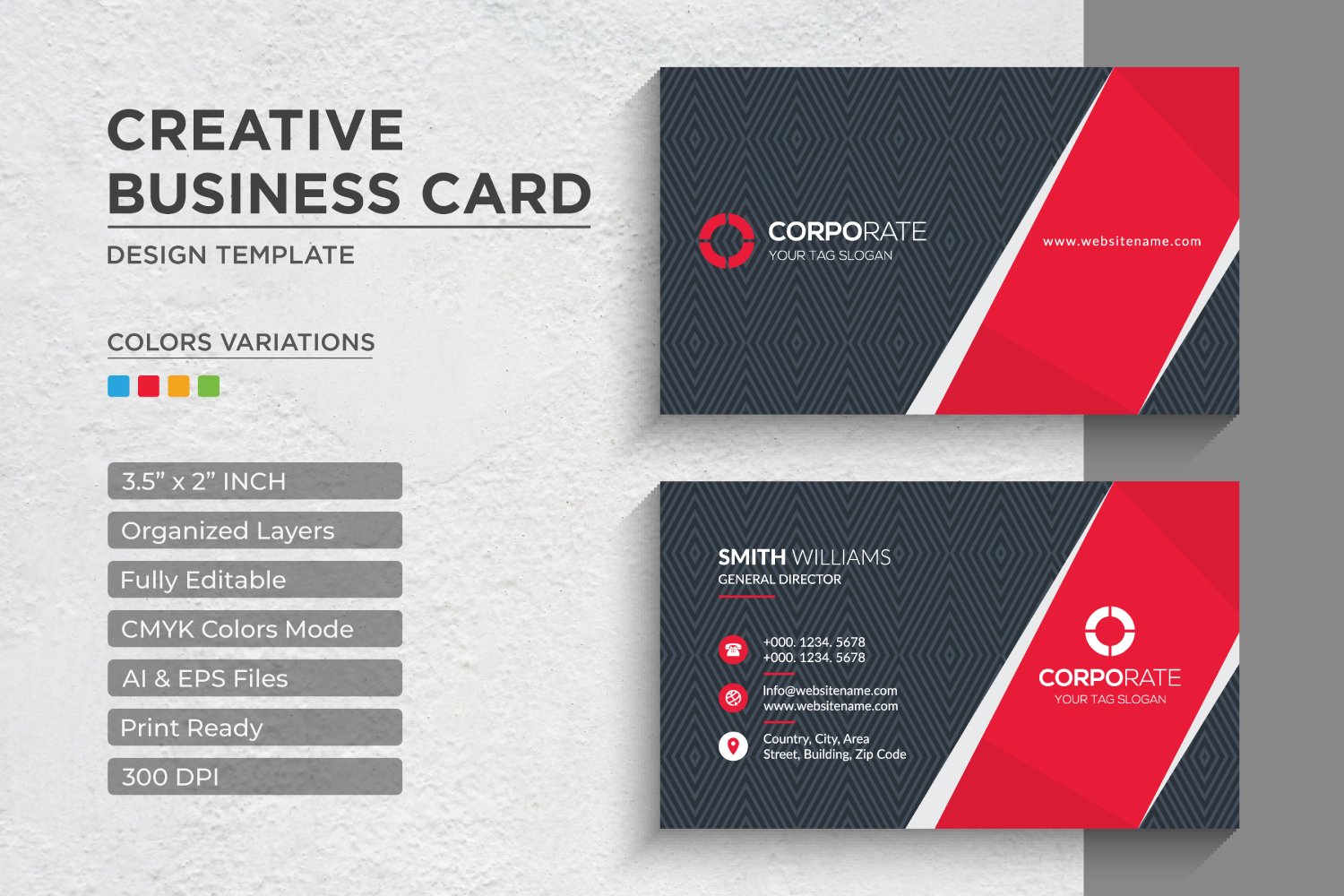 Modern and Creative Business Card Design - Corporate Identity Template V.069