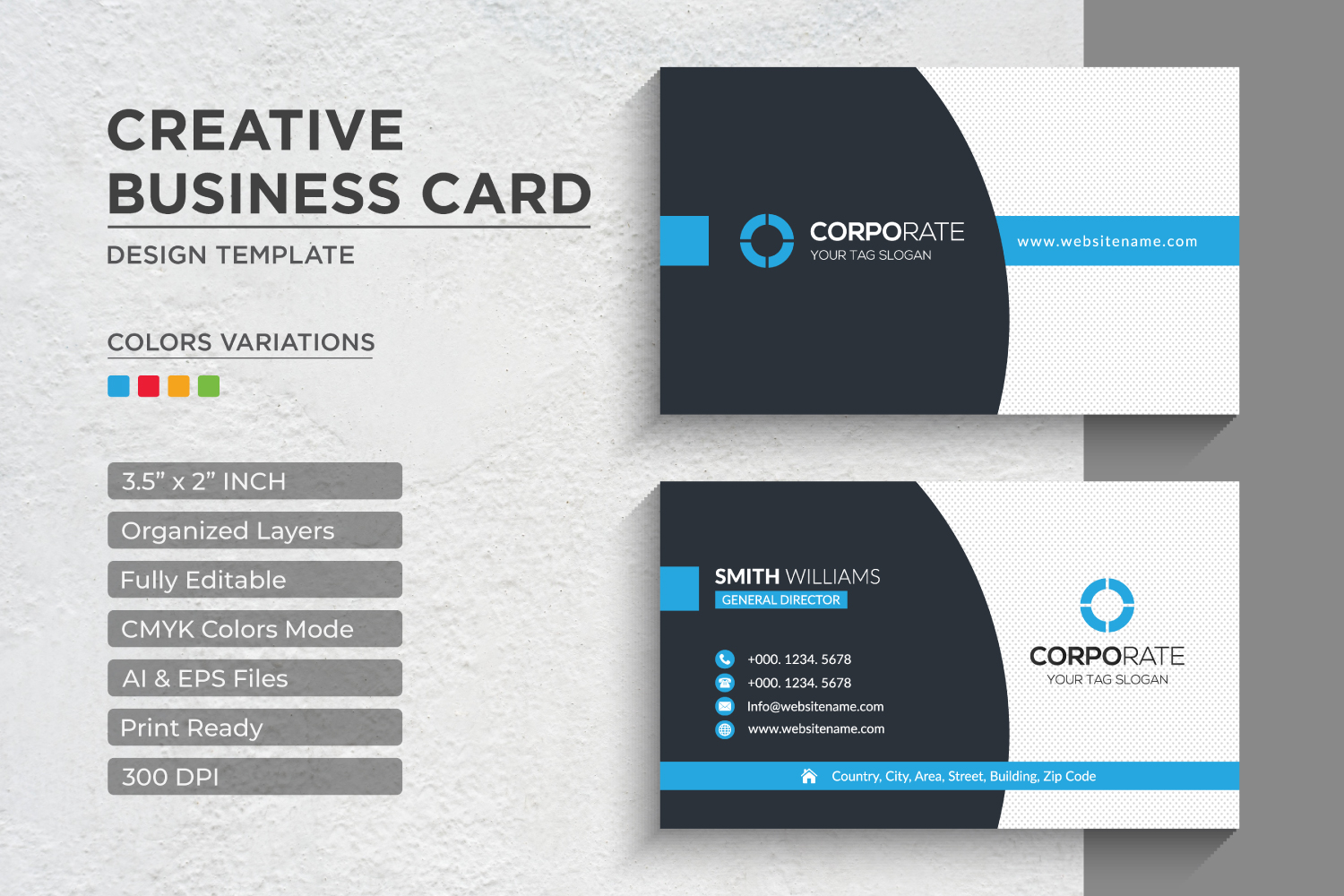 Modern and Creative Business Card Design - Corporate Identity Template V.068