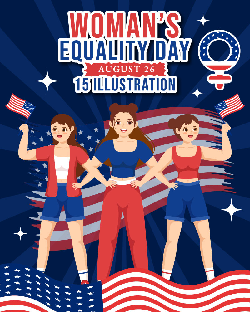 15 Womens Equality Day in United States Illustration