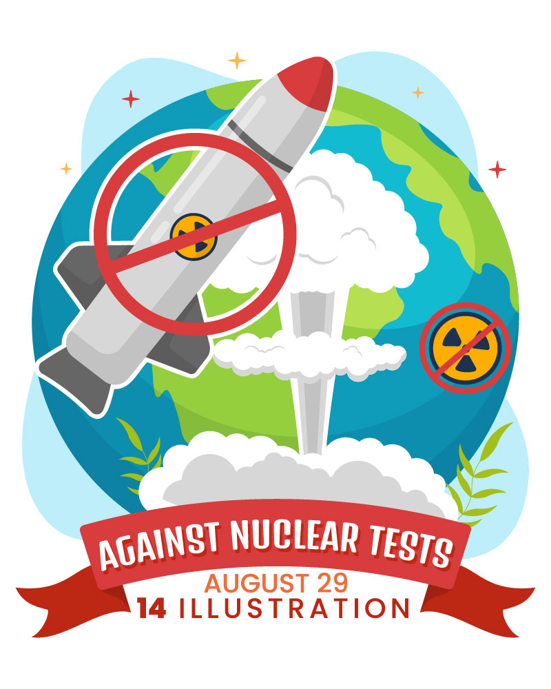 14 International Day Against Nuclear Tests Illustration