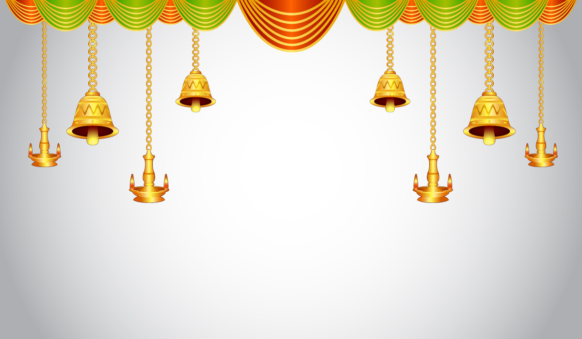 Curtains Lamp s and Bells Vector Template