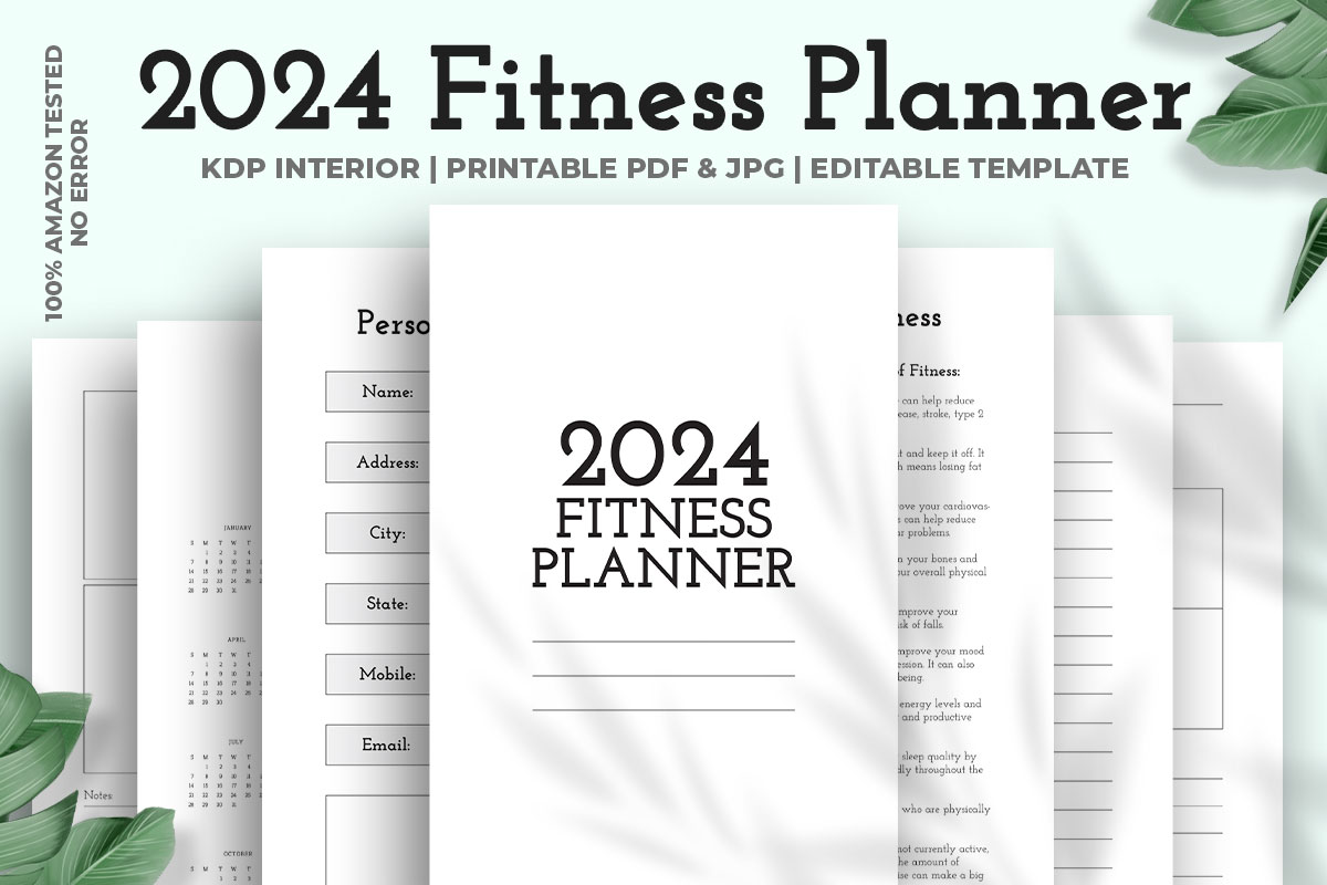 2024 Fitness Planner Kdp Interior