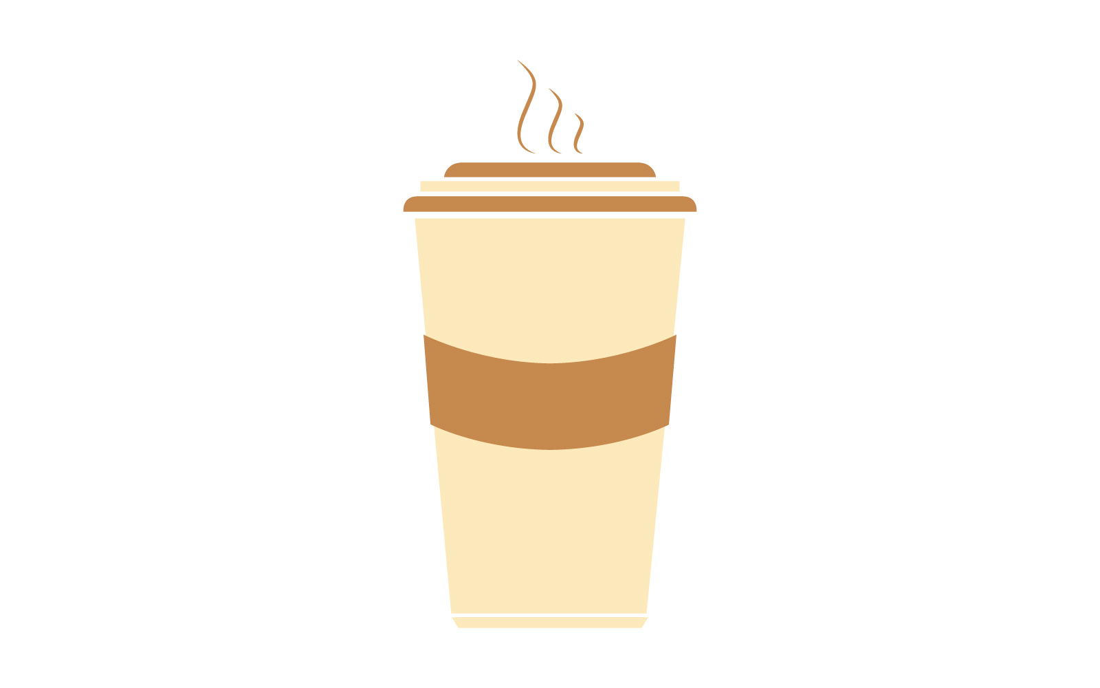 Coffee cup illustrated in vector on white background