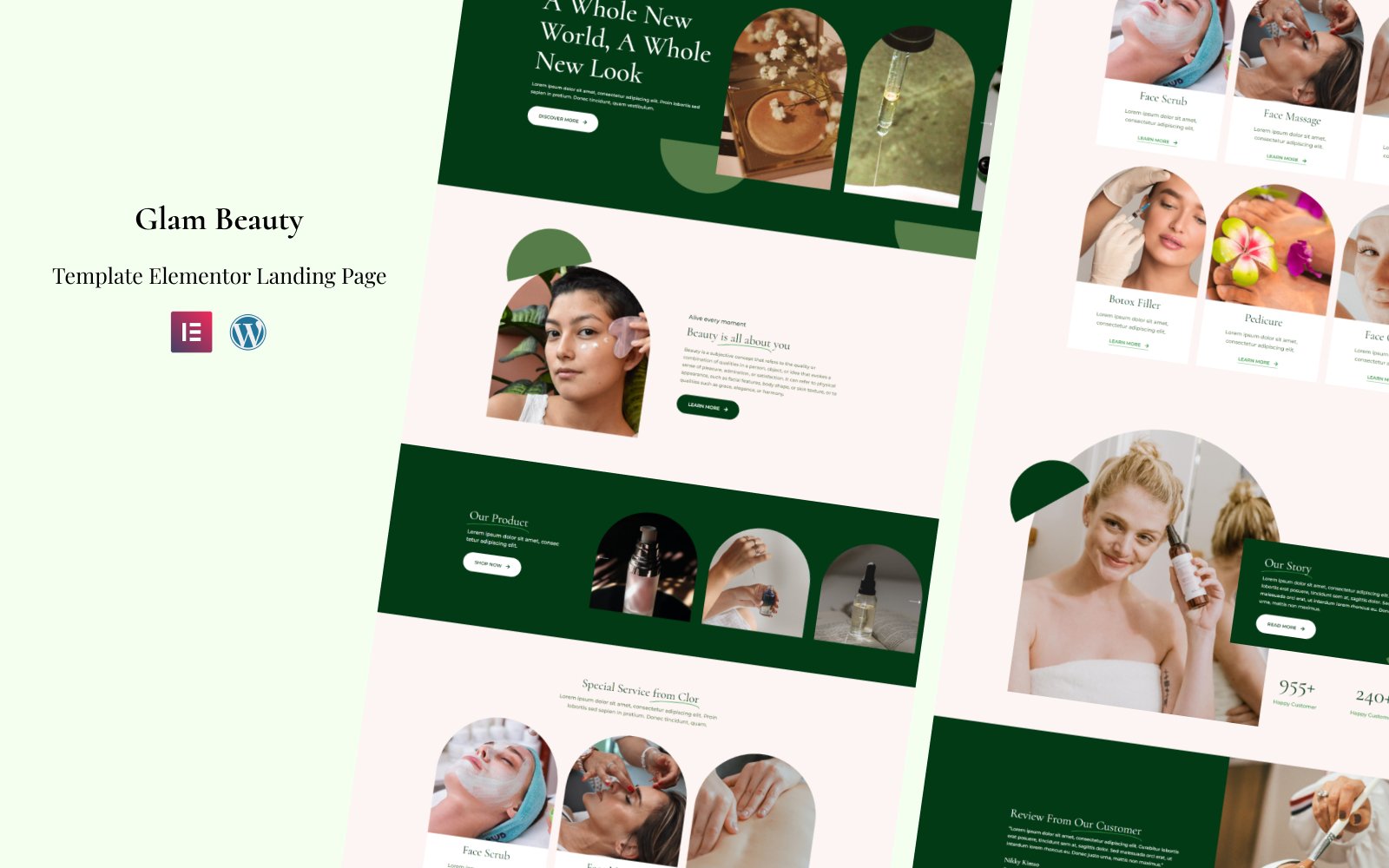Glam Beauty - Beauty Salon and Spa Elementor Landing Page