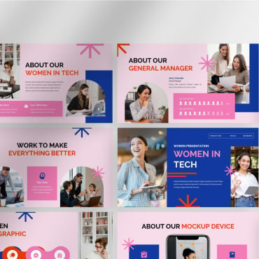 Technology Businesswomen PowerPoint Templates 341298