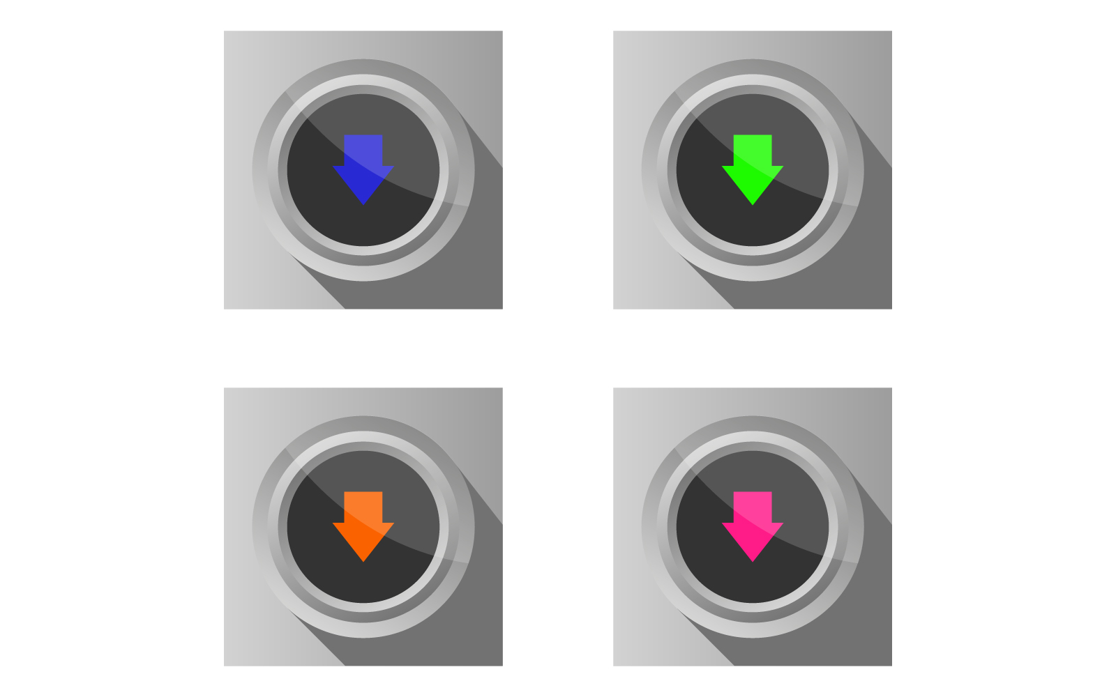 Download button illustrated and colored on background