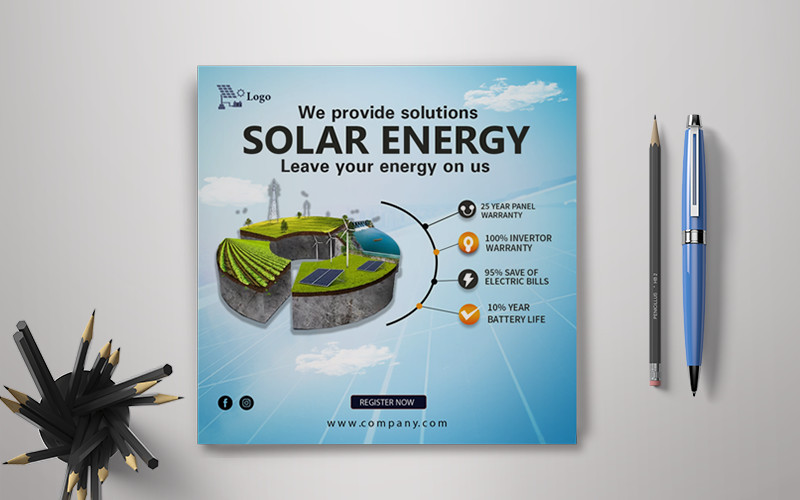 Renewable Solar Square Flyer Template - Other