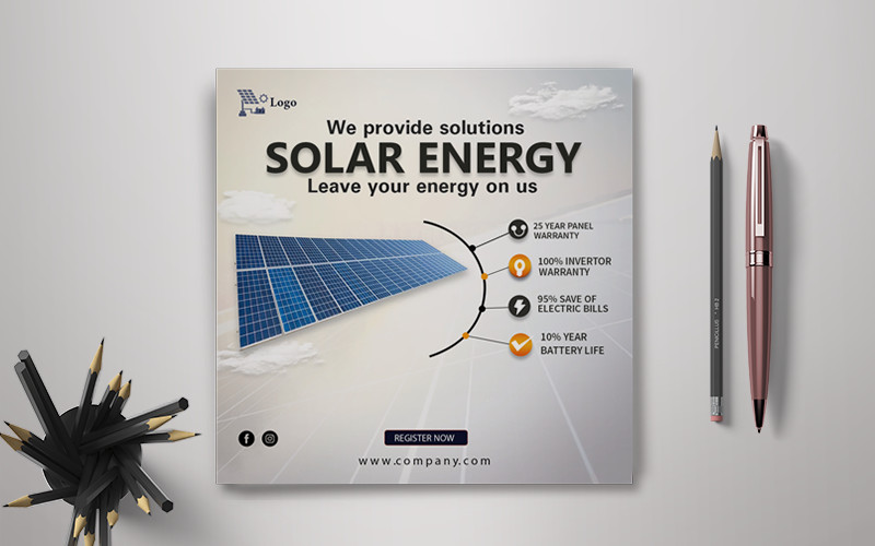 Renewable Solar Energy Flyer - Social Media