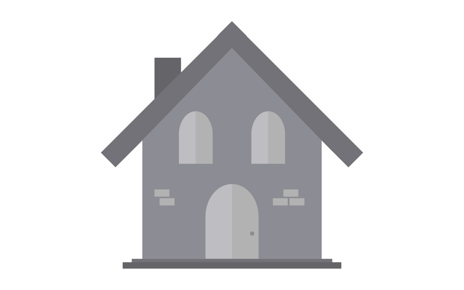 House in vector and colored on a white background