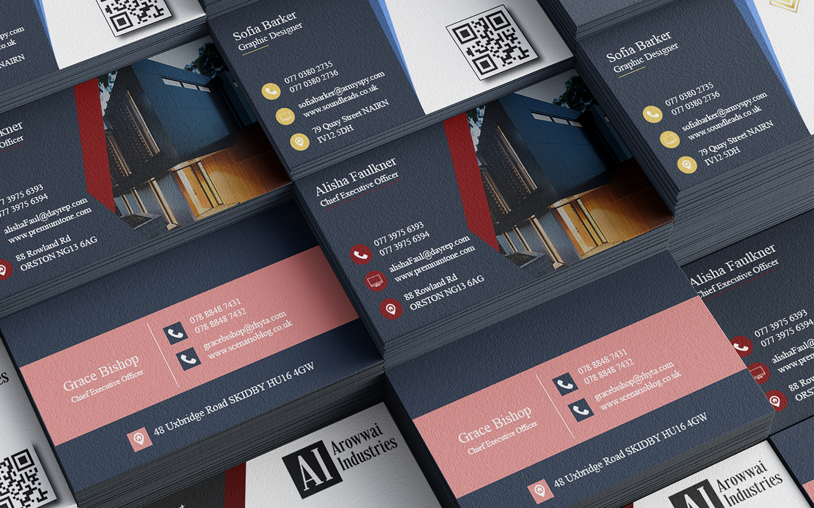 Bundle of 5 Business Card Templates - Visiting Card Templates