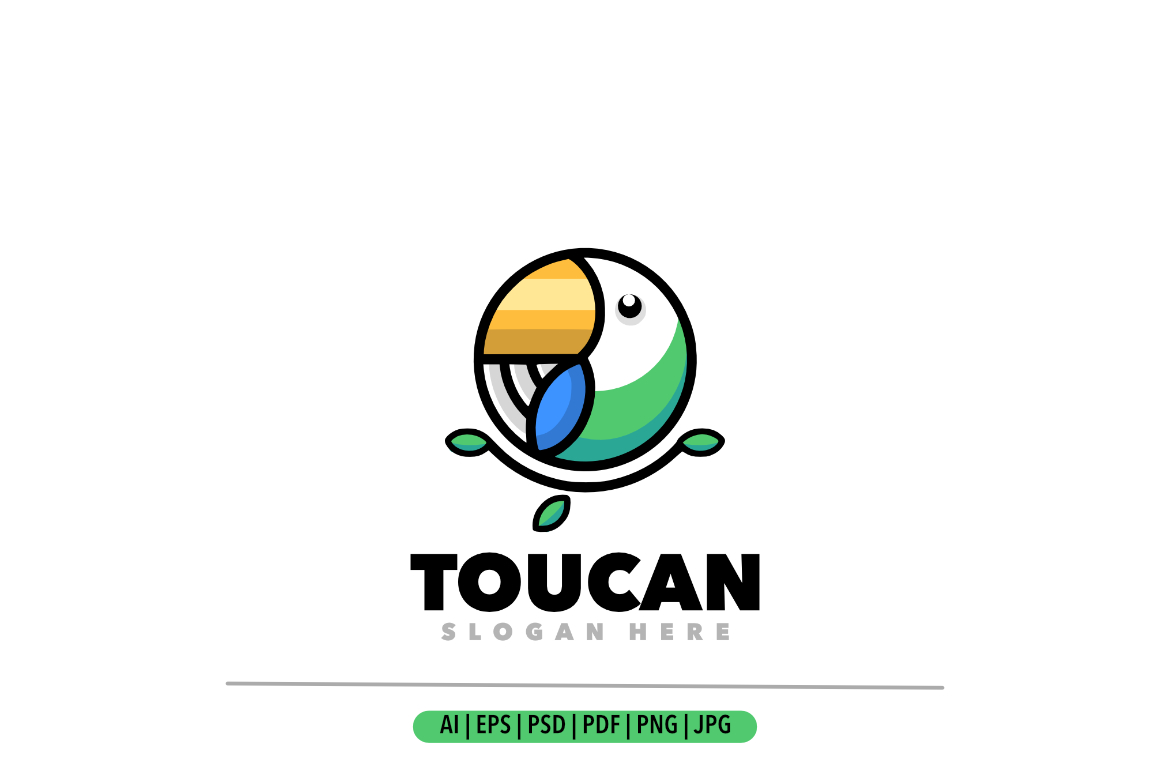 Toucan circle simple logo design