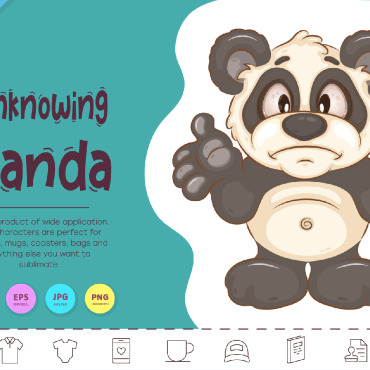 Cartoon Panda Vectors Templates 341533