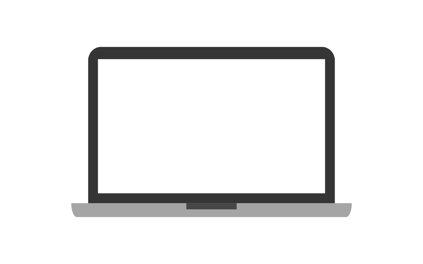 Laptop illustrated on a white background in vector