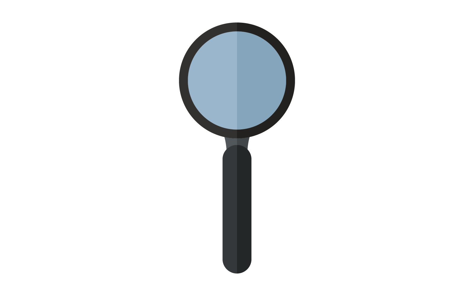 Magnifying glass illustrated on a white background