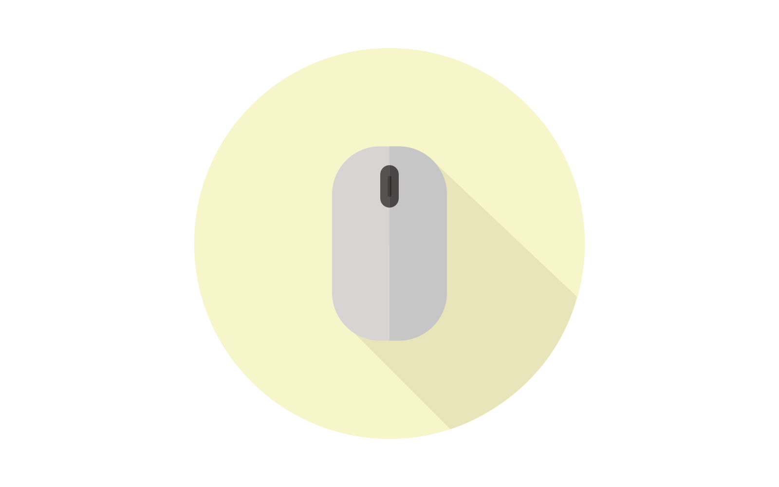 Mouse illustrated in vector on a white background