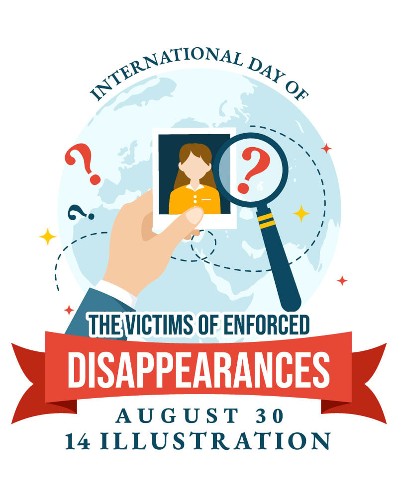 14 Day of the Victims of Enforced Disappearances Illustration