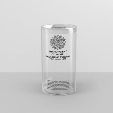 Transparent Cylinder Product Mockups 341673