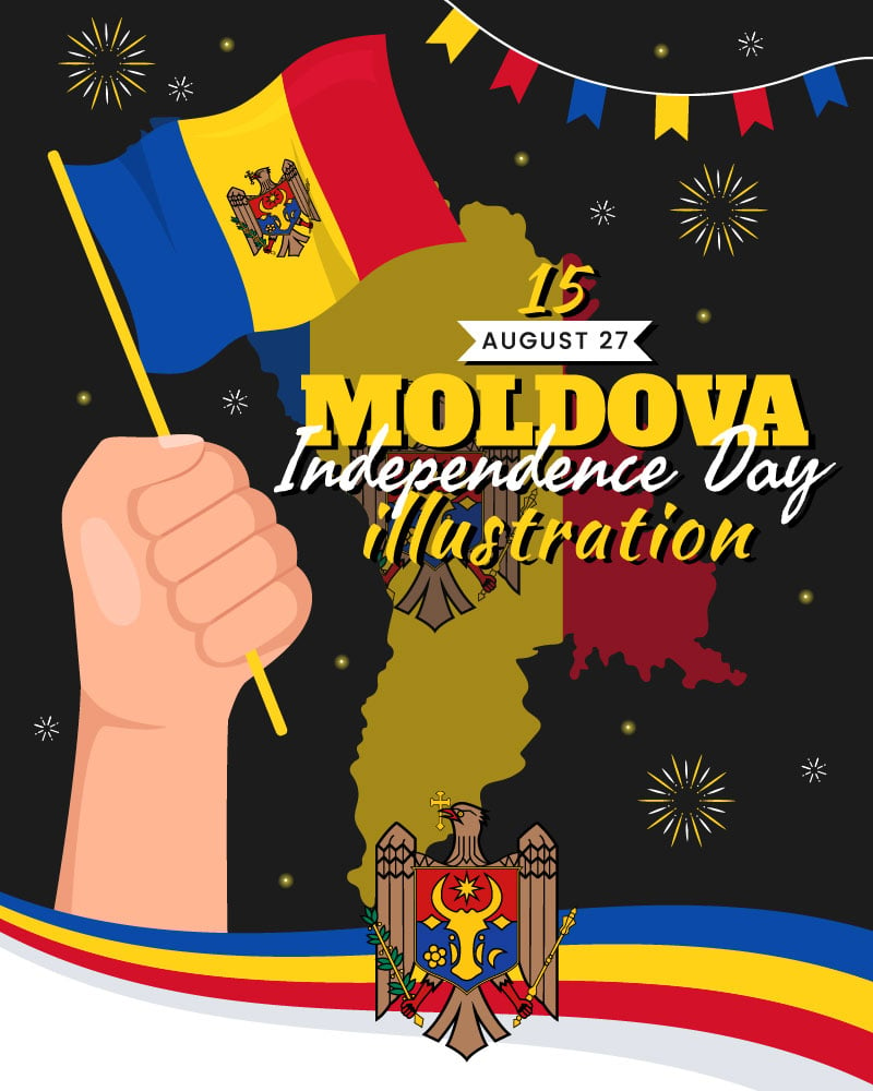 15 Moldova Independence Day Illustration