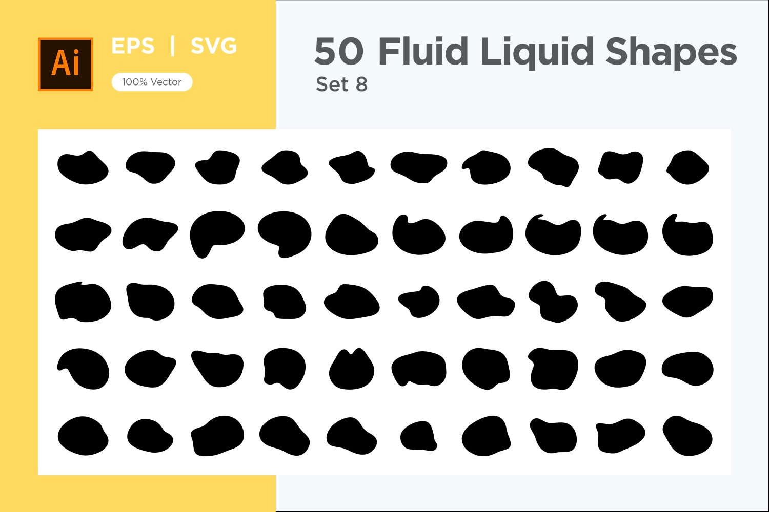 Fluid Liquid Shape V1 50 SET 8