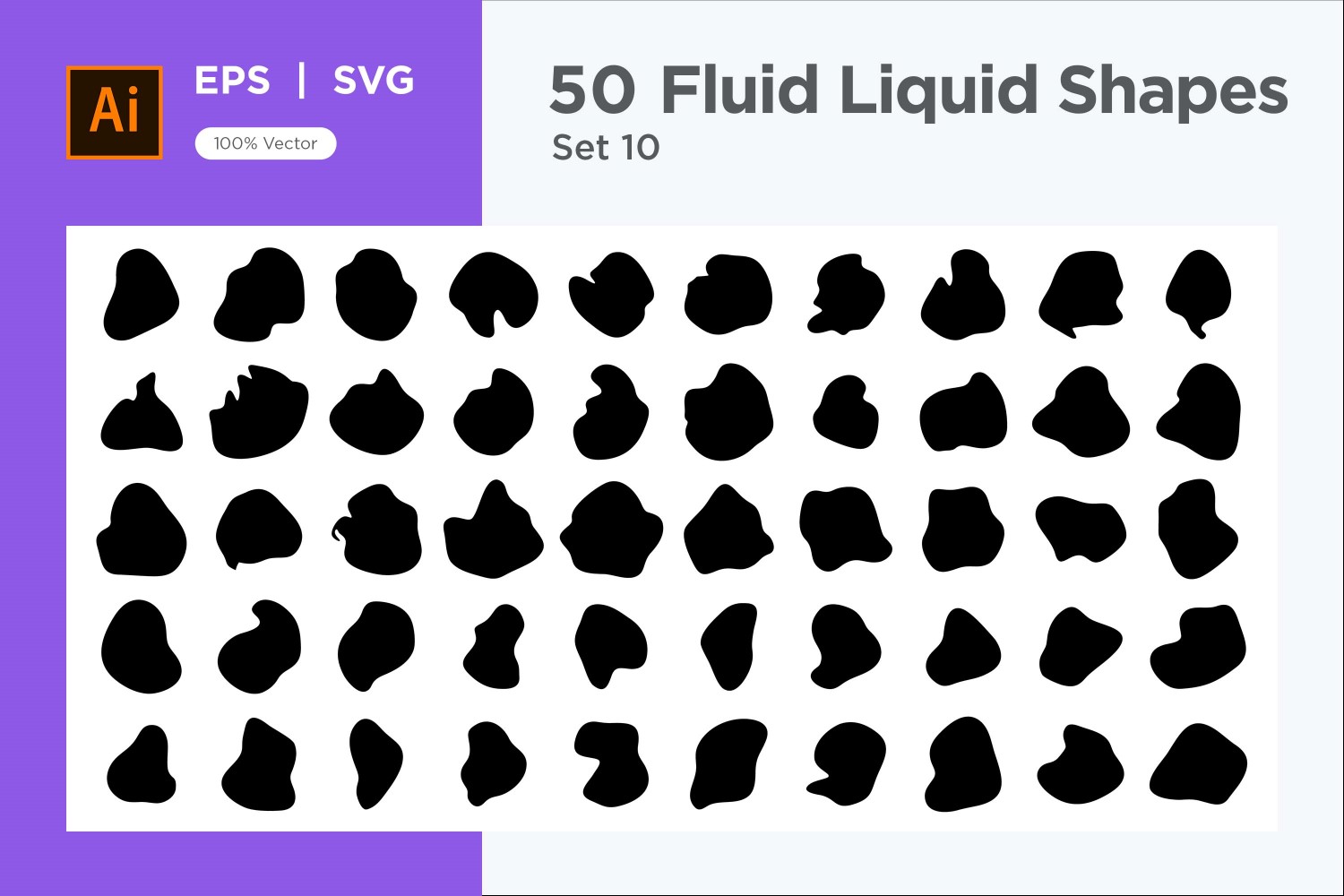 Fluid Liquid Shape V1 50 SET 10