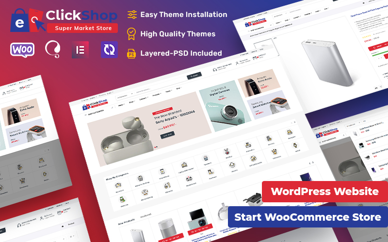 ClickShop - Electronic & Gadgets Marketplace Store Theme For WooCommerce Store