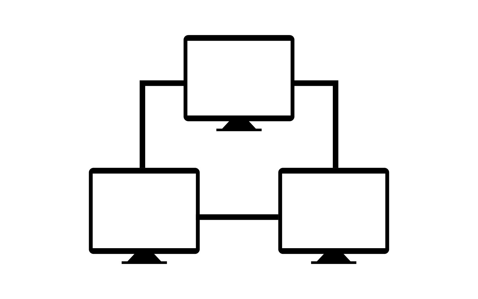 Network illustrated in vector on a white background