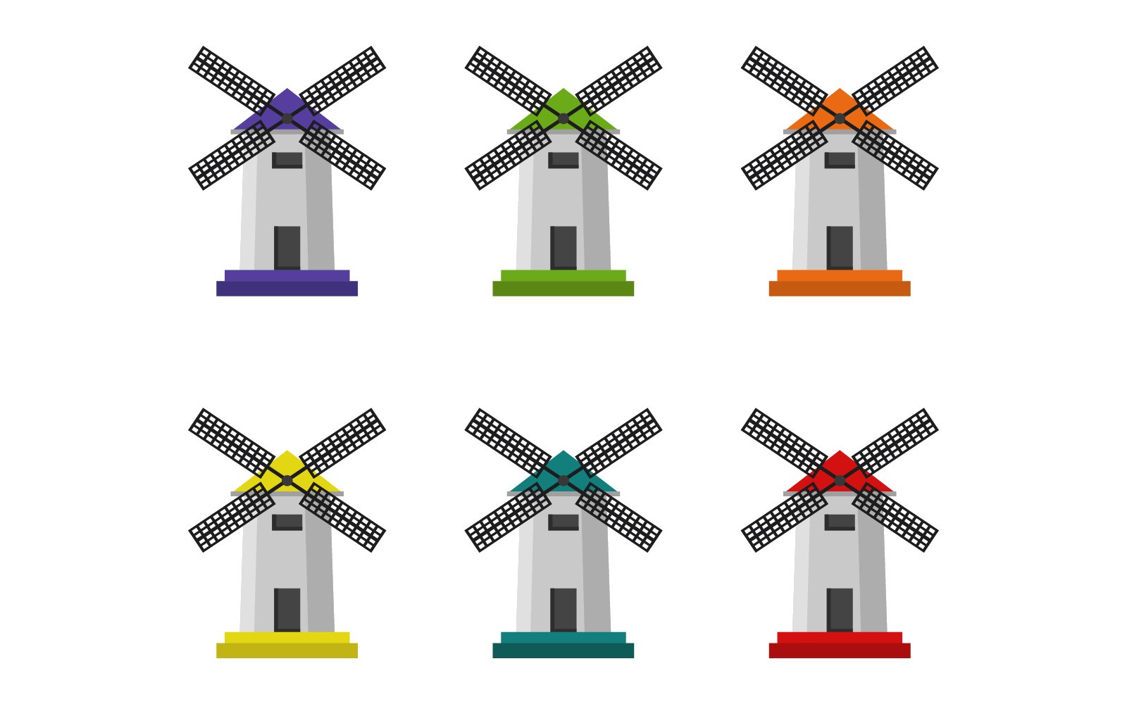 Mill illustrated on a white background