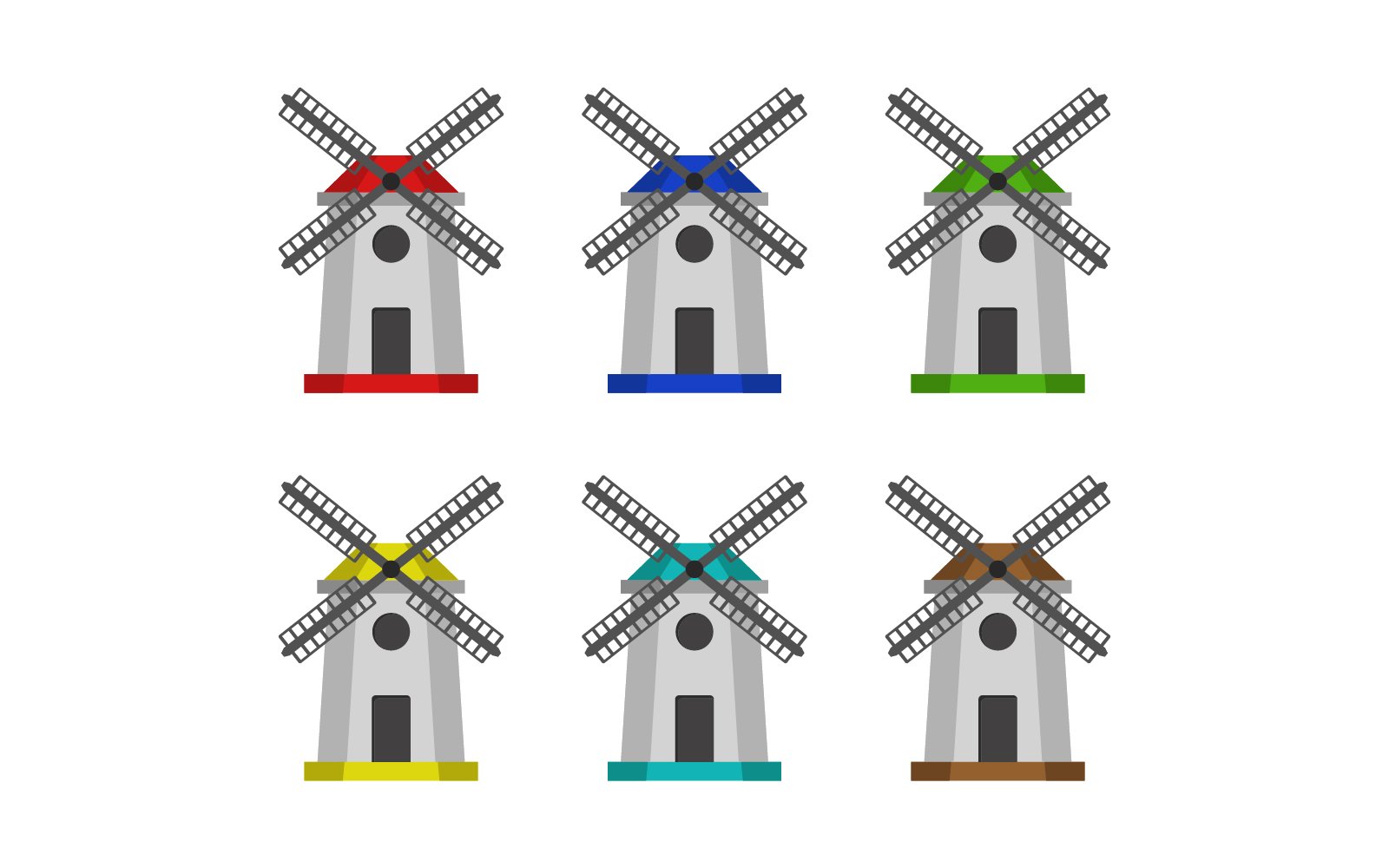 Mill illustrated in vector on a white background