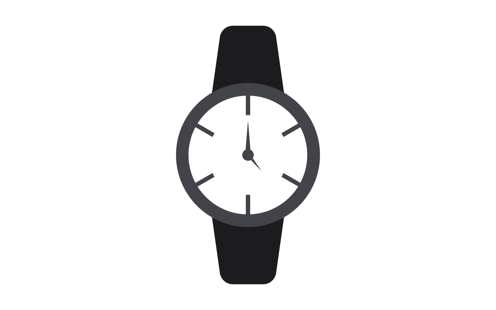 Wrist watch in vector on a background