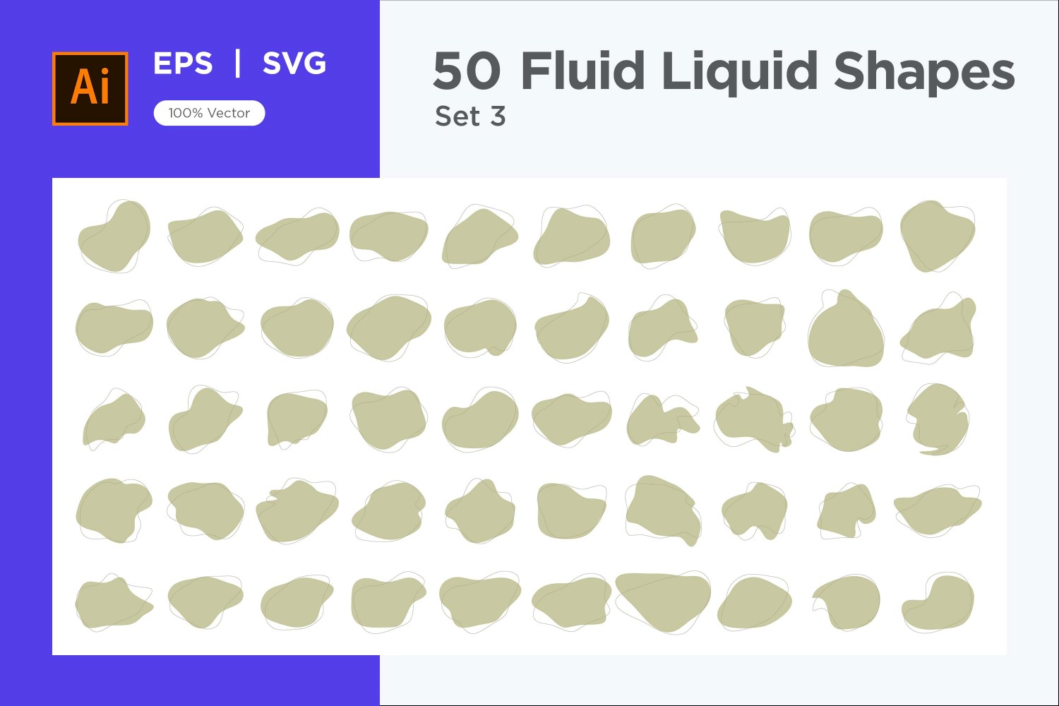 Fluid Liquid Shape V3 50 SET 3