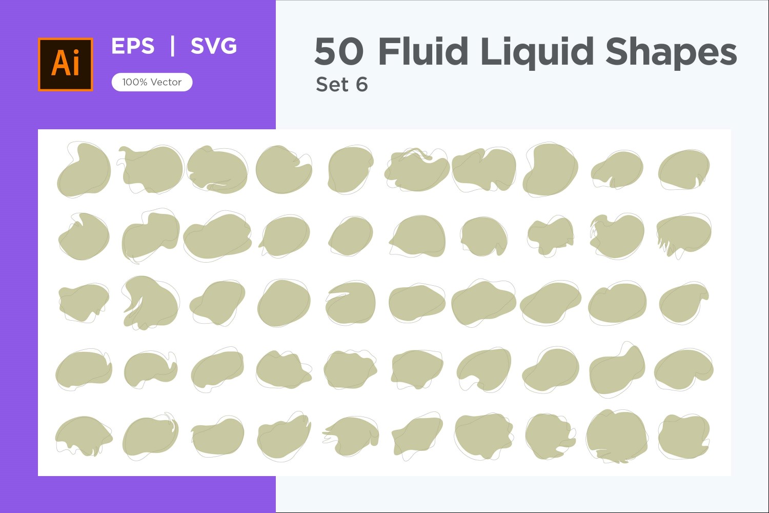 Fluid Liquid Shape V3 50 SET 6