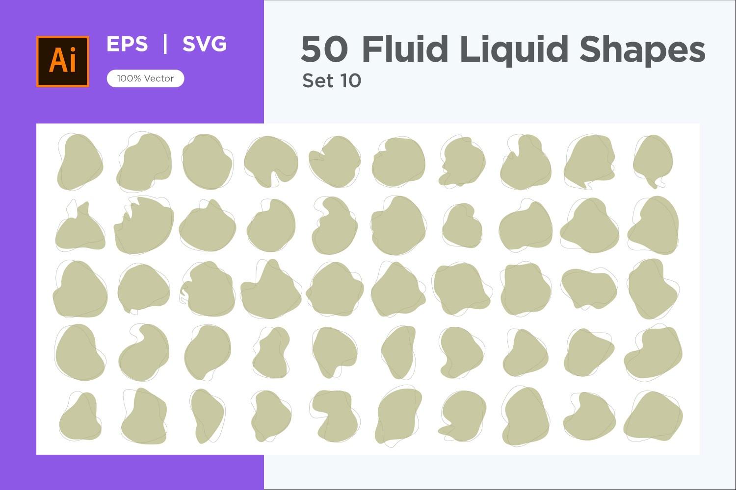 Fluid Liquid Shape V3 50 SET 10