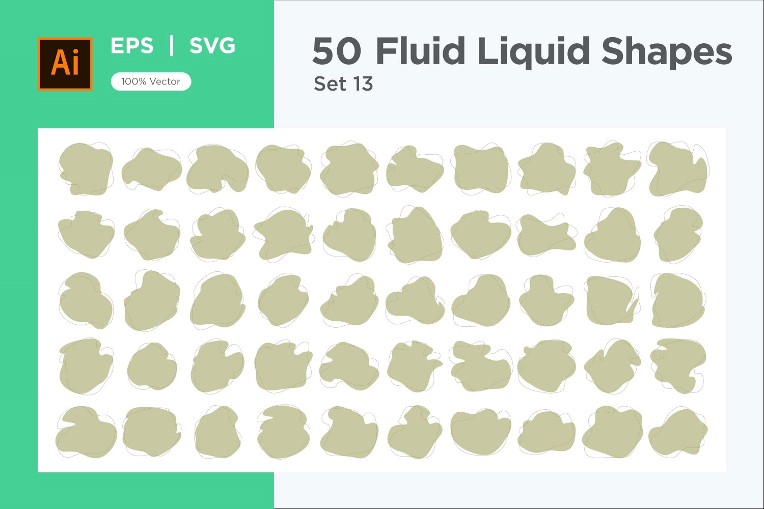 Fluid Liquid Shape V3 50 SET 13