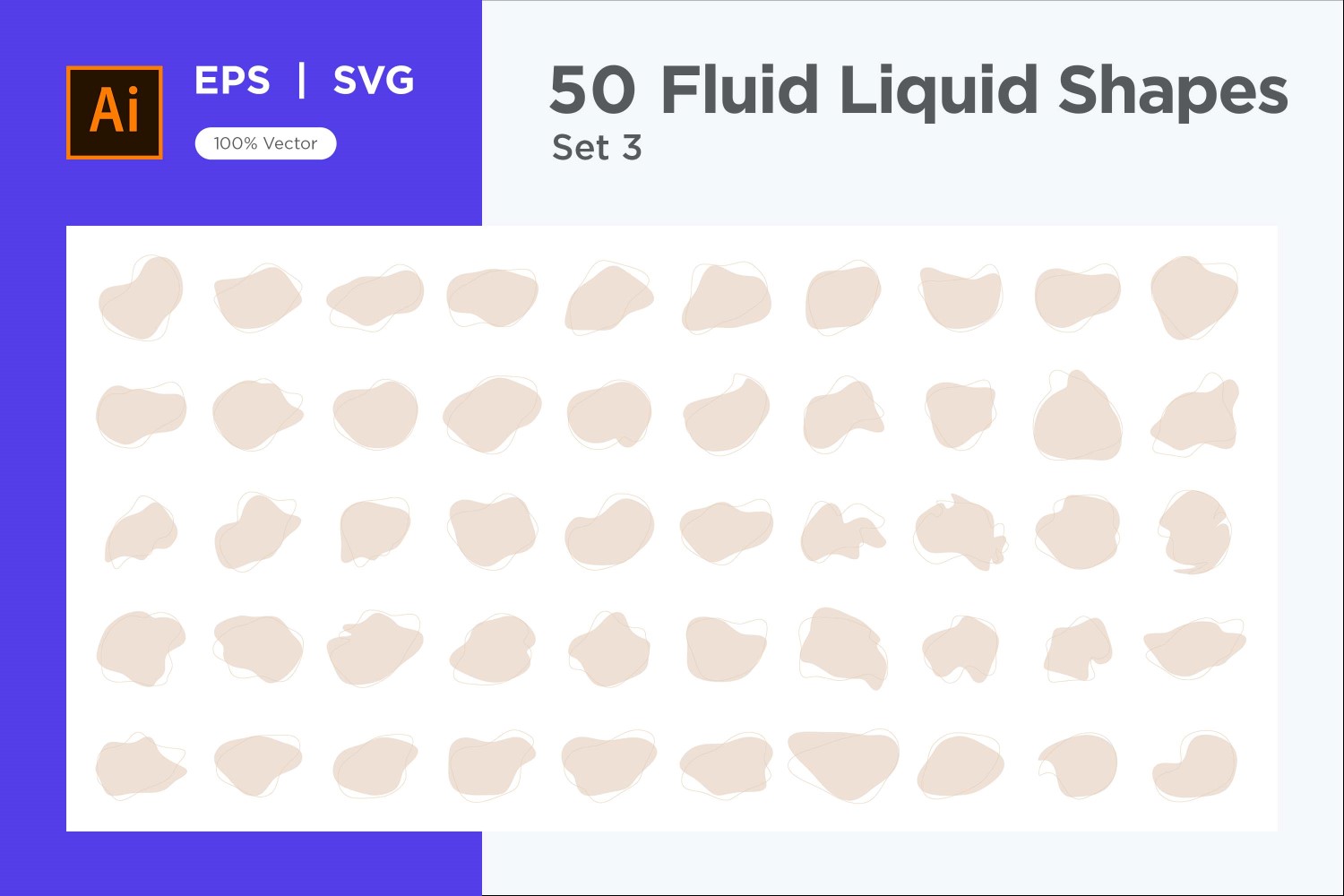 Fluid Liquid Shape V4 50 SET 3