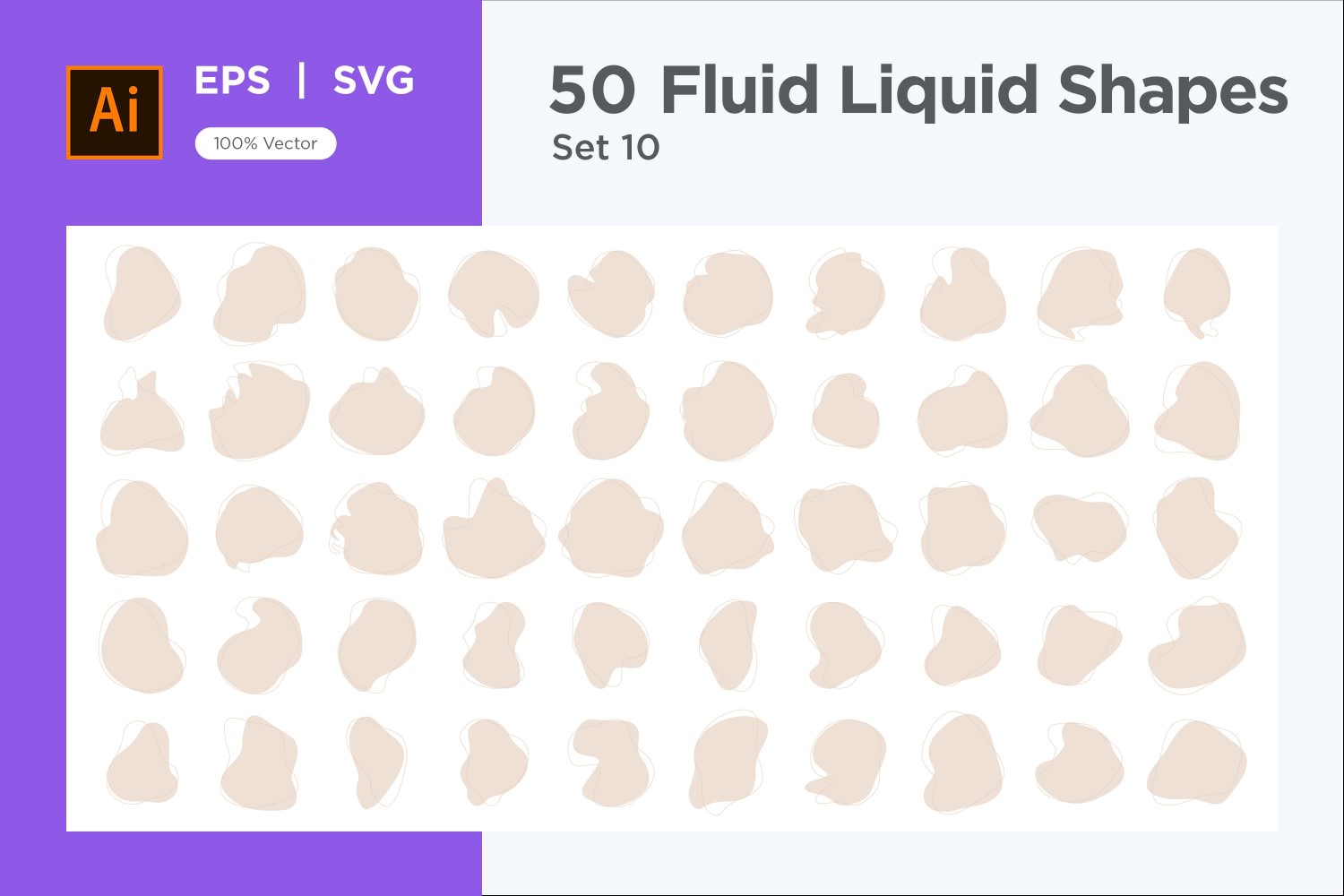 Fluid Liquid Shape V4 50 SET 10