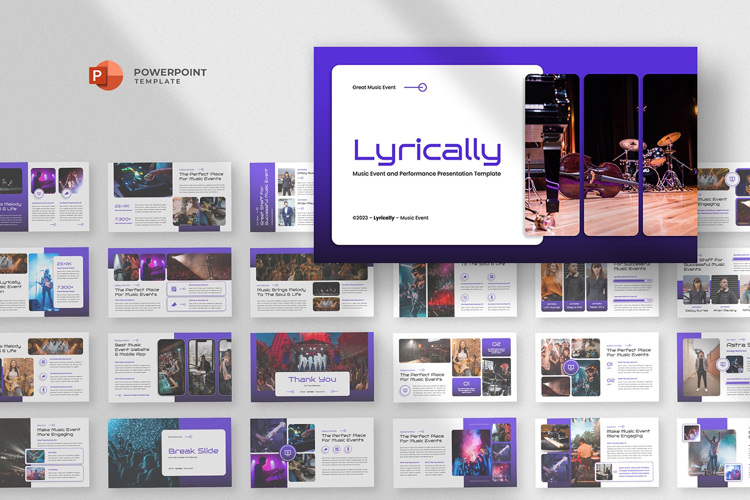 Lyrically - Music Event Festival Powerpoint Template