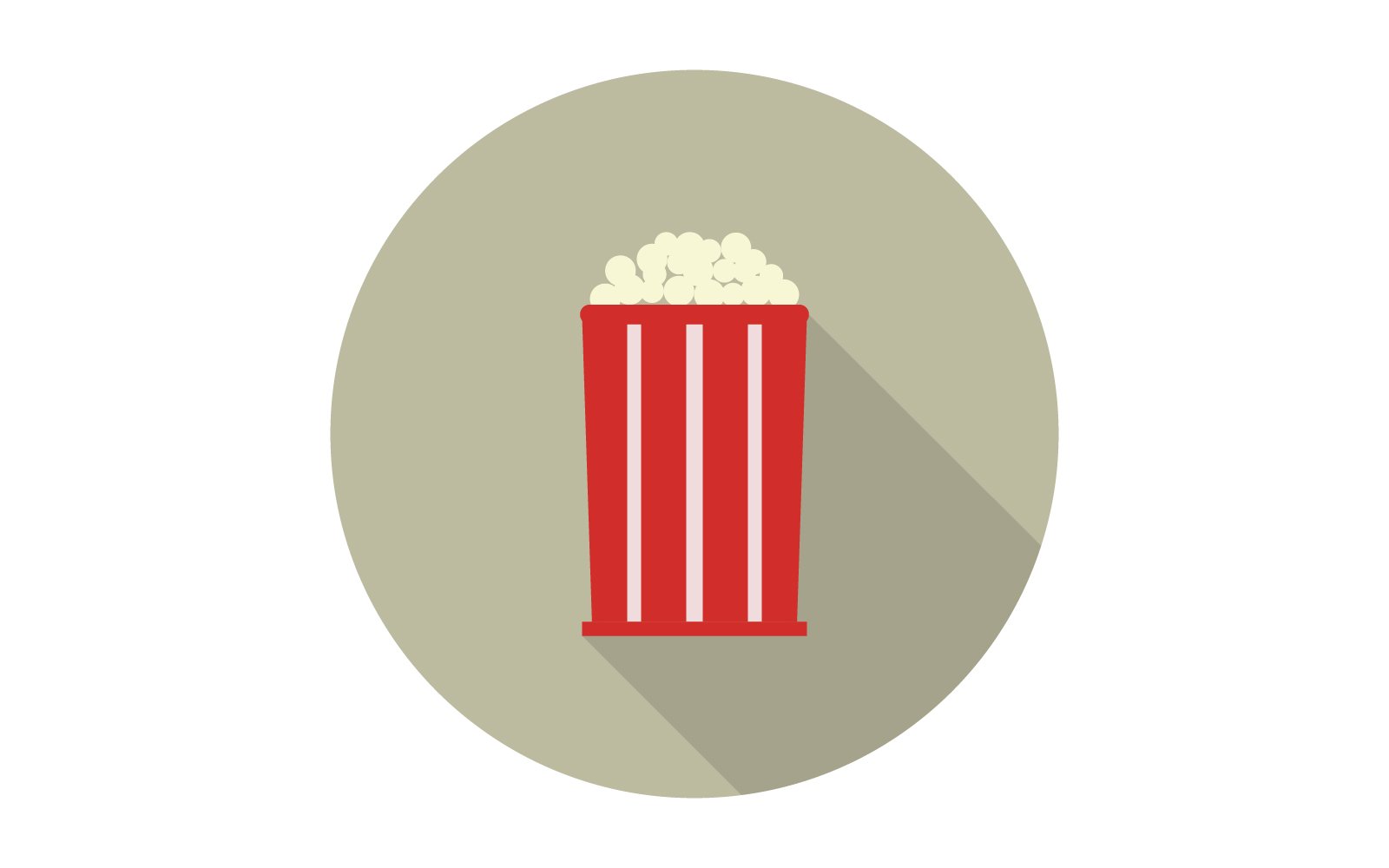 Pop corn illustrated on a white background and in vector