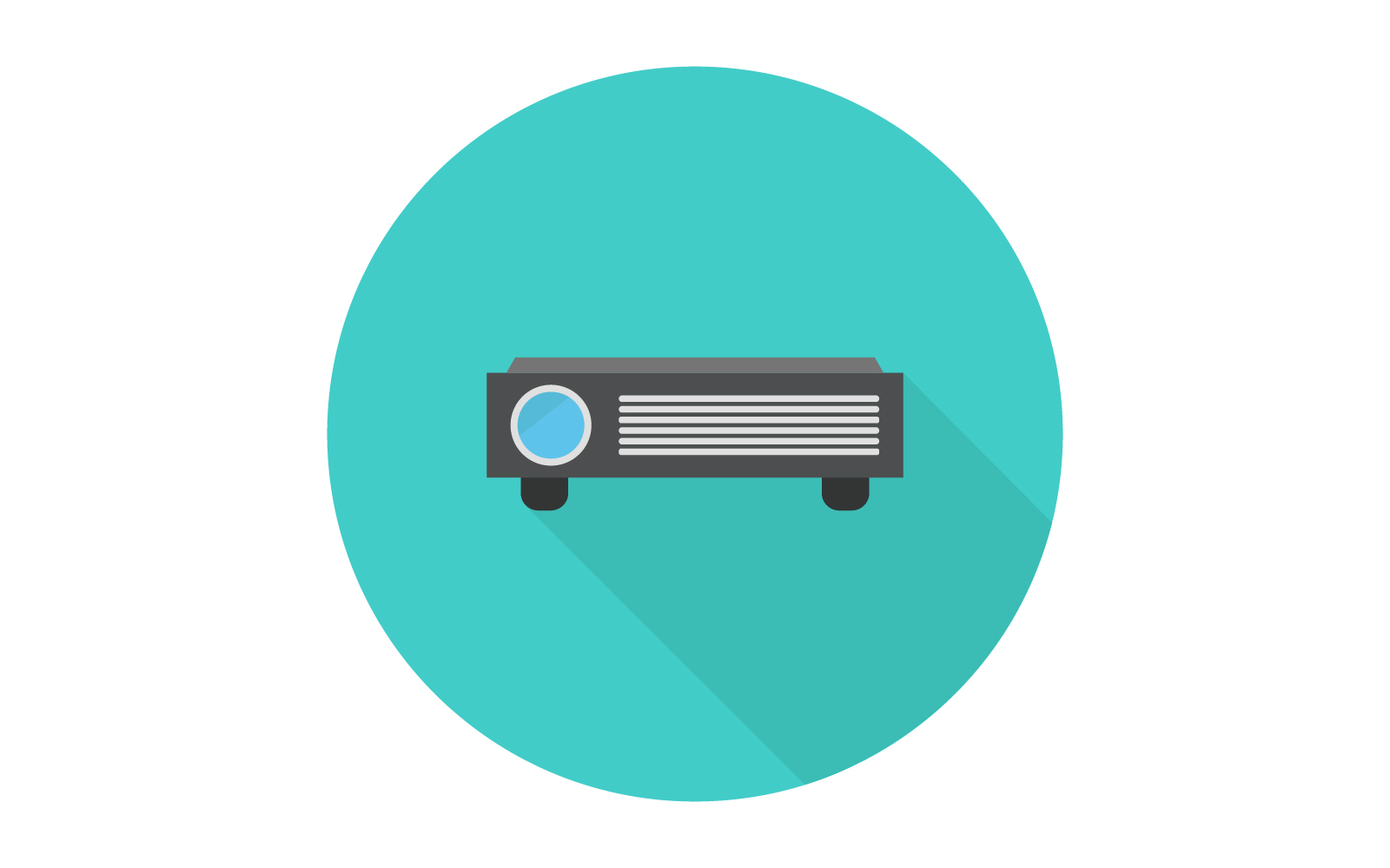 Projector on a white background illustrated in vector