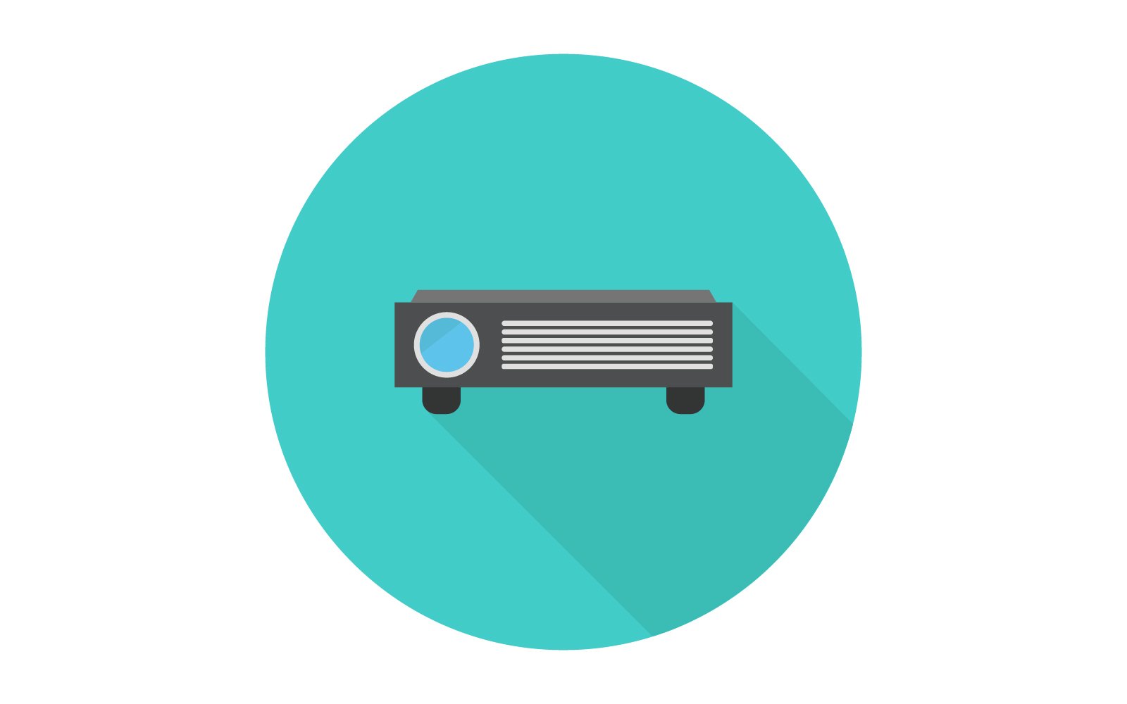 Projector on a white background illustrated in vector