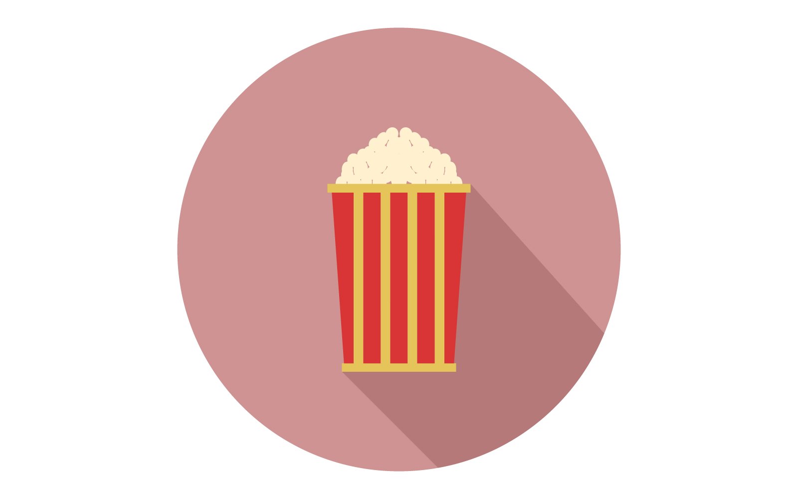 Pop corn illustrated on  white background in vector