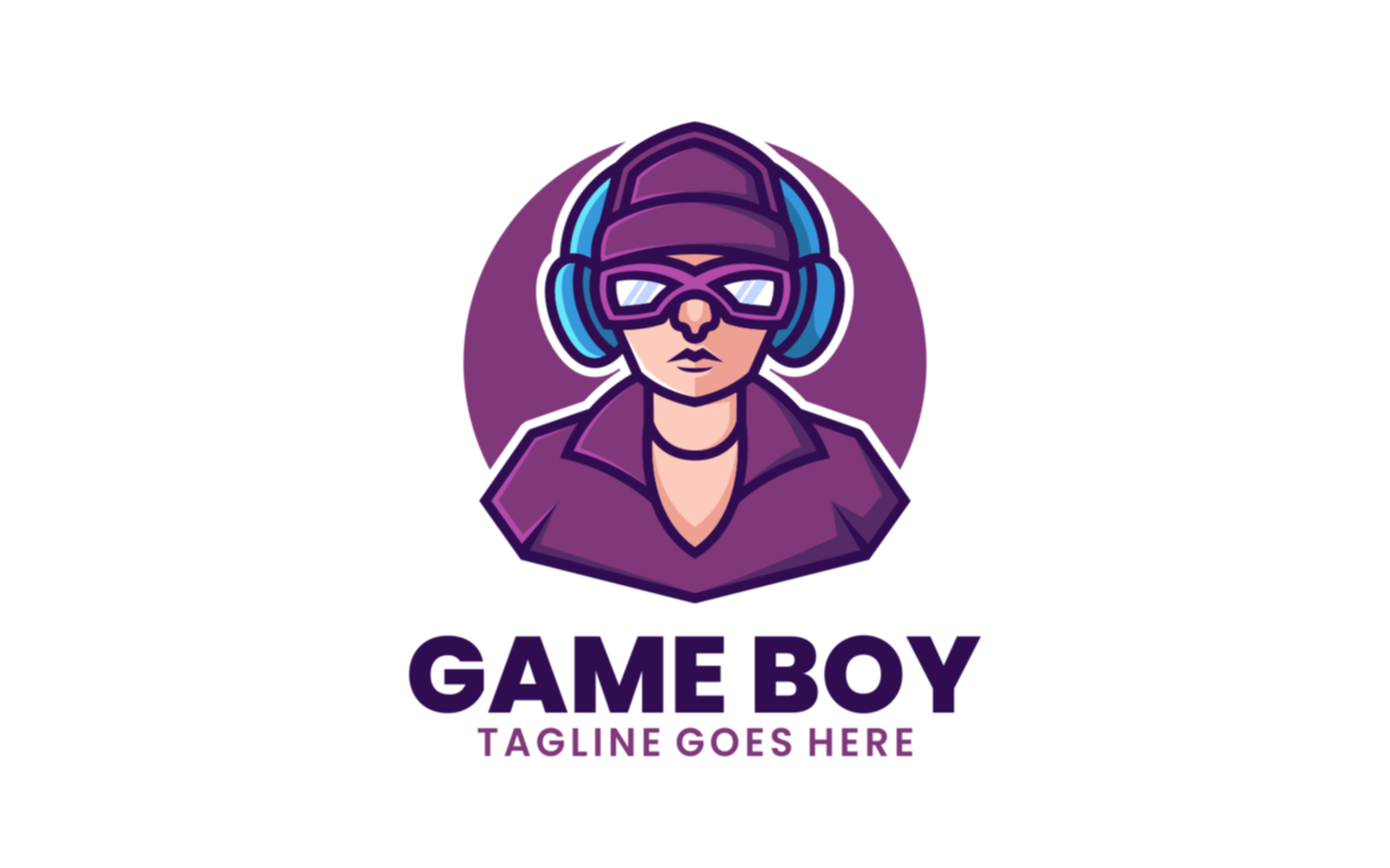 Game Boy Mascot Cartoon Logo