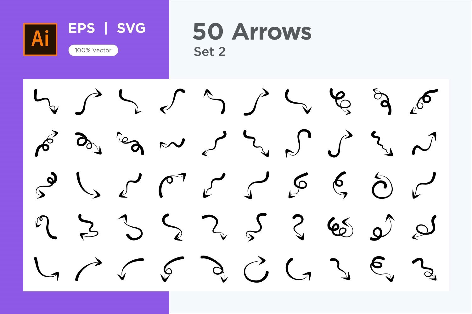 Hand Drawn Abstract Arrow Design 50 SET V 2