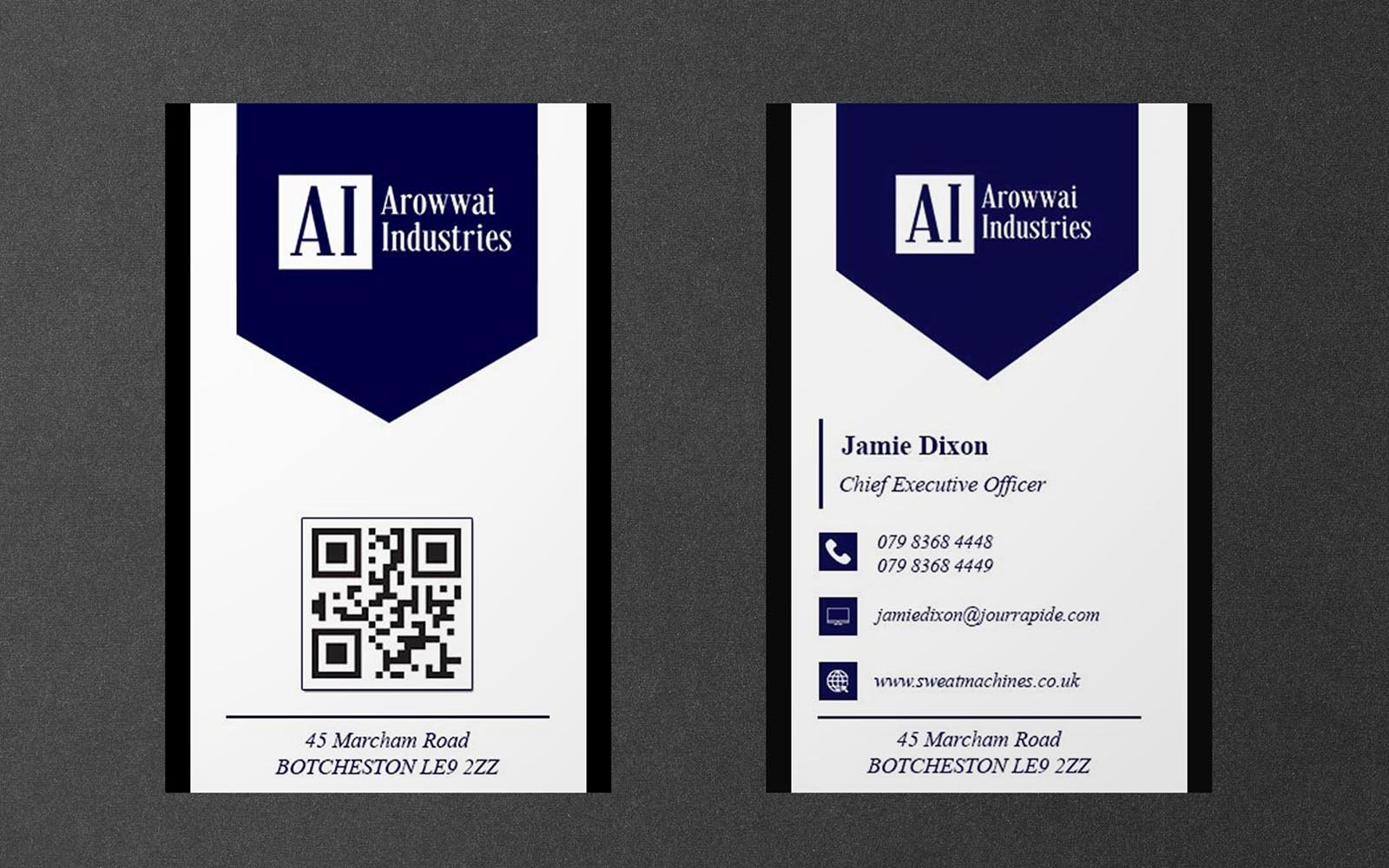 Vertical Business Card Design